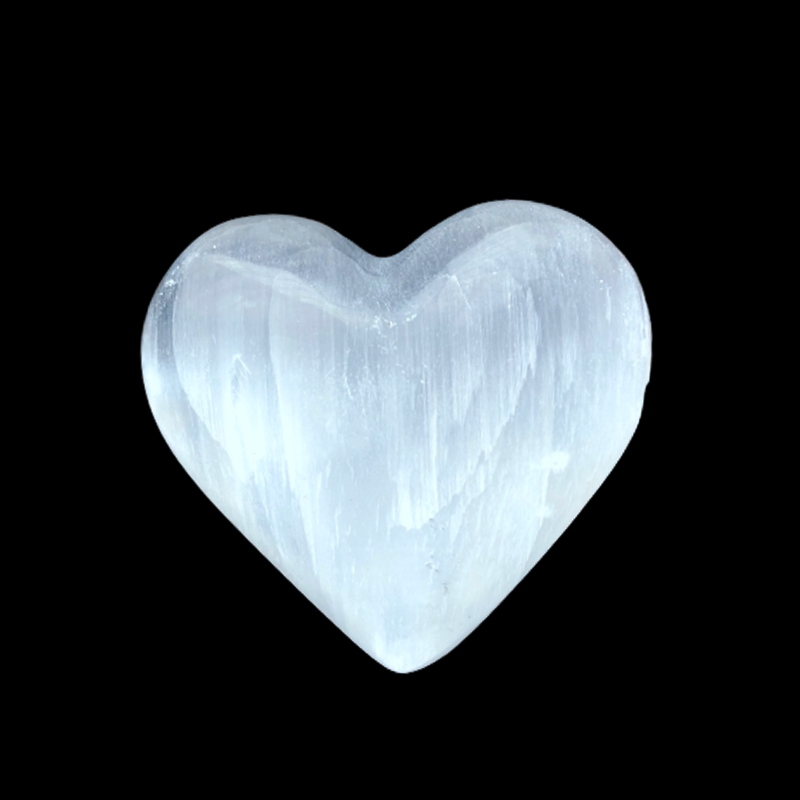 Selenite Crystal Hearts